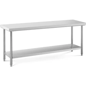 Edelstahltisch - 200 x 60 cm - 195 kg Tragkraft