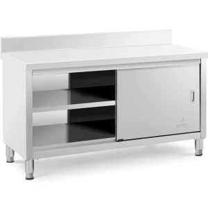Arbeitsschrank Edelstahl - 150 x 60 x 85 cm - Aufkantung - 600 kg Tragkraft