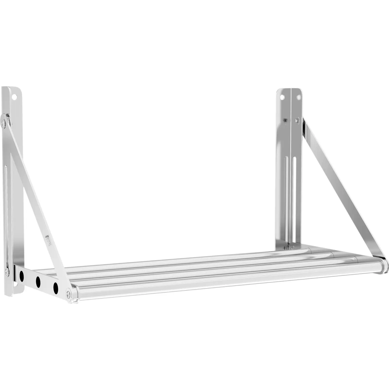 Wandbord - klappbar - Stangendesign - 60 x 30 cm - 40 kg - Edelstahl | Dasgastro.de Wandbord - klappbar - Stangendesign - 60 x 30 cm - 40 kg - Edelstahl