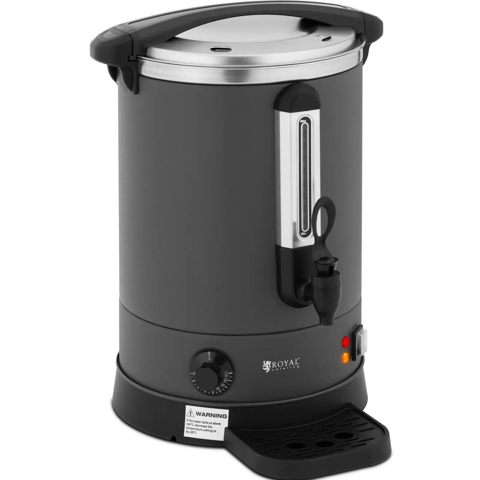 Wasserkocher - 13.5 L - 2500 W - Abtropfschale - Grey | Dasgastro.de Wasserkocher - 13.5 L - 2500 W - Abtropfschale - Grey