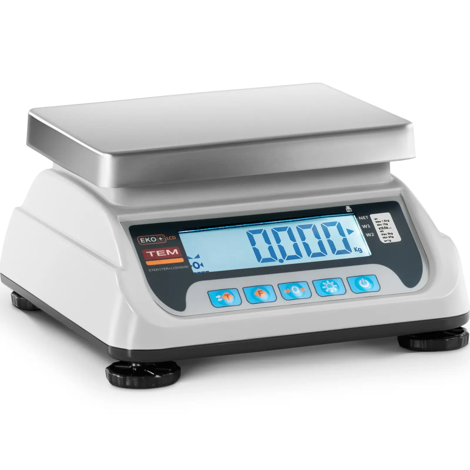 Tischwaage - geeicht Zone 1 - 3 kg / 1 g - LCD | Dasgastro.de Tischwaage - geeicht Zone 1 - 3 kg / 1 g - LCD