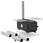 Zeltofen - schwarz - klappbar - 460 x 280 x 231 mm - Karbonstahl | Dasgastro.de Zeltofen - schwarz - klappbar - 460 x 280 x 231 mm - Karbonstahl