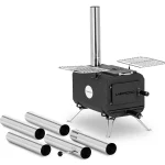 Zeltofen - schwarz - klappbar - 382 x 250 x 231 mm - Karbonstahl | Dasgastro.de Zeltofen - schwarz - klappbar - 382 x 250 x 231 mm - Karbonstahl