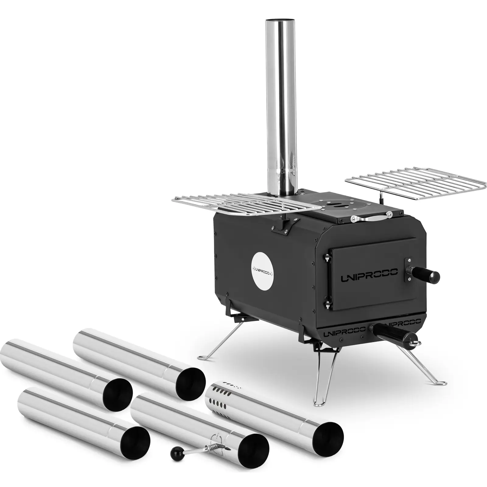 Zeltofen - schwarz - klappbar - 382 x 250 x 231 mm - Karbonstahl | Dasgastro.de Zeltofen - schwarz - klappbar - 382 x 250 x 231 mm - Karbonstahl