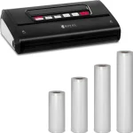Vakuumiergerät Set mit 4 Rollen Vakuumierbeutel - 15 bis 30 cm - ABS - 32 cm - Black Edition | Dasgastro.de Vakuumiergerät Set mit 4 Rollen Vakuumierbeutel - 15 bis 30 cm - ABS - 32 cm - Black Edition