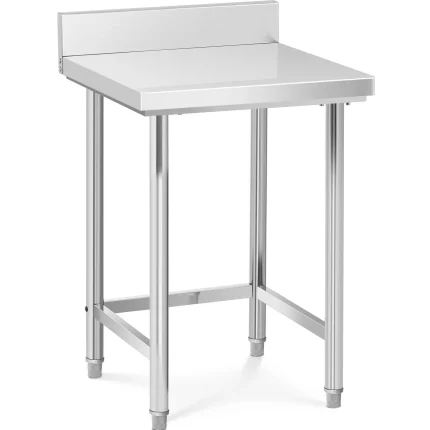 Edelstahltisch - 64 x 64 cm - Aufkantung - 200 kg Tragkraft