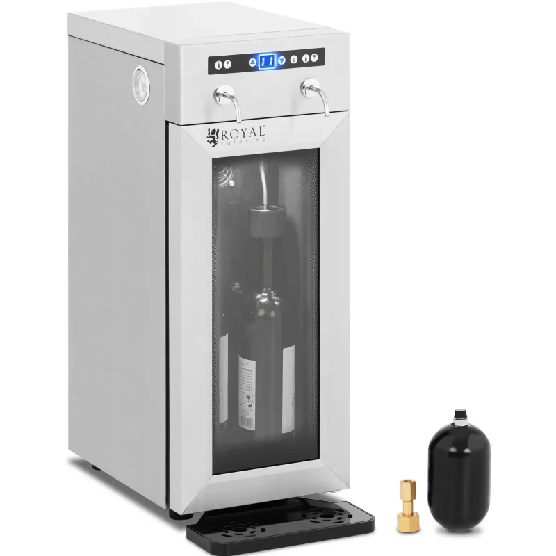 Weinkühlschrank - mit Ausschank - 2 Flaschen - Edelstahl