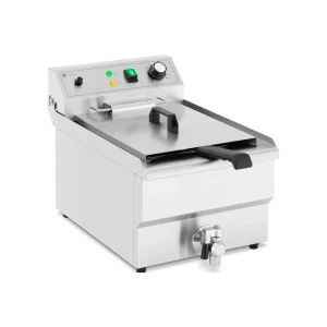 Elektro-Fritteuse - 13 L - 3000 W - Ablasshahn - Kaltzone
