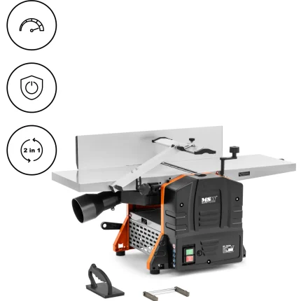 Hobelmaschine mit Abrichte - 2-in-1 - 1500 W - 2 Messer - 252 mm Breite