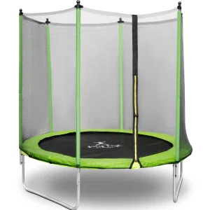 Gartentrampolin - Ø 244 x 180 cm - 80 kg - Netz - Schwarz/Grün