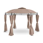 Gartenpavillon rund - Ø 3,50 m - 180 g/m² - beige