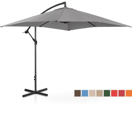 Ampelschirm - Dark grey - viereckig - 250 x 250 cm - neigbar