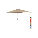 Sonnenschirm groß - taupe - rechteckig - 200 x 300 cm | Dasgastro.de Sonnenschirm groß - taupe - rechteckig - 200 x 300 cm
