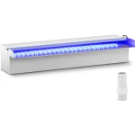 Schwalldusche - 45 cm - LED-Beleuchtung - Blau / Weiß - offener Wasserauslauf