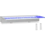 Schwalldusche - 60 cm - LED-Beleuchtung - Blau / Weiß - tiefer Wasserauslauf