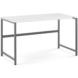 Schreibtisch - 120 x 60 cm - weiß / grau