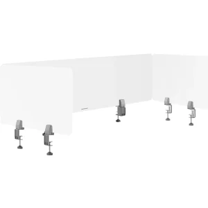 Schreibtischtrennwand - 3er-Set mit 2 Größen: 1.500 x 400 mm, 750 x 400 mm