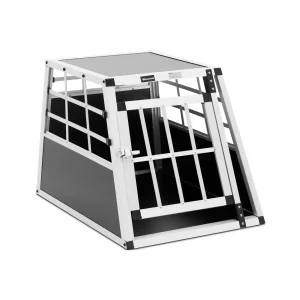 Hundetransportbox - Aluminium - Trapezform - 55 x 70 x 50 cm