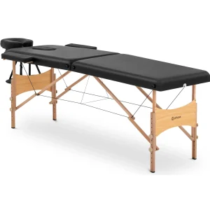 Massageliege klappbar - 185 x 60 x 62 cm - 227 kg - Schwarz