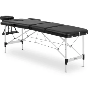 Massageliege klappbar - 185 x 60 x 59 cm - 180 kg - Schwarz