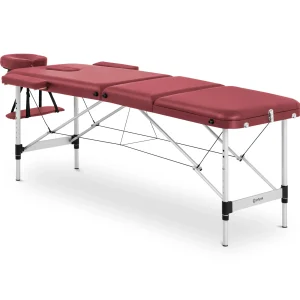 Massageliege klappbar - 185 x 60 x 60-81 cm - 180 kg - Rot