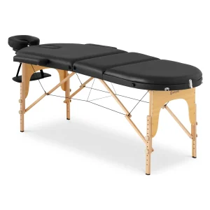 Massageliege klappbar - 185-211 x 70-88 x 63-85 cm - 227 kg - Schwarz