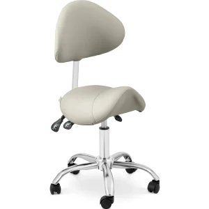 Sattelstuhl - 55 - 69 cm - 150 kg - Grau/Silbern