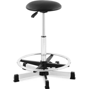 Kosmetikhocker - 120 kg - Schwarz - Fußring - höhenverstellbar von 530 - 800 mm