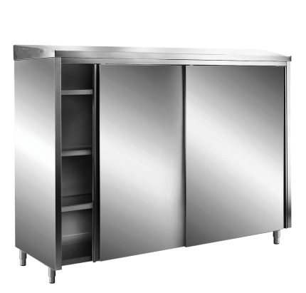 Edelstahl-Lagerschrank,Schiebet.,Schrägdach,180x60
