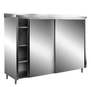 Edelstahl-Lagerschrank,Schiebet.,Schrägdach,200x70