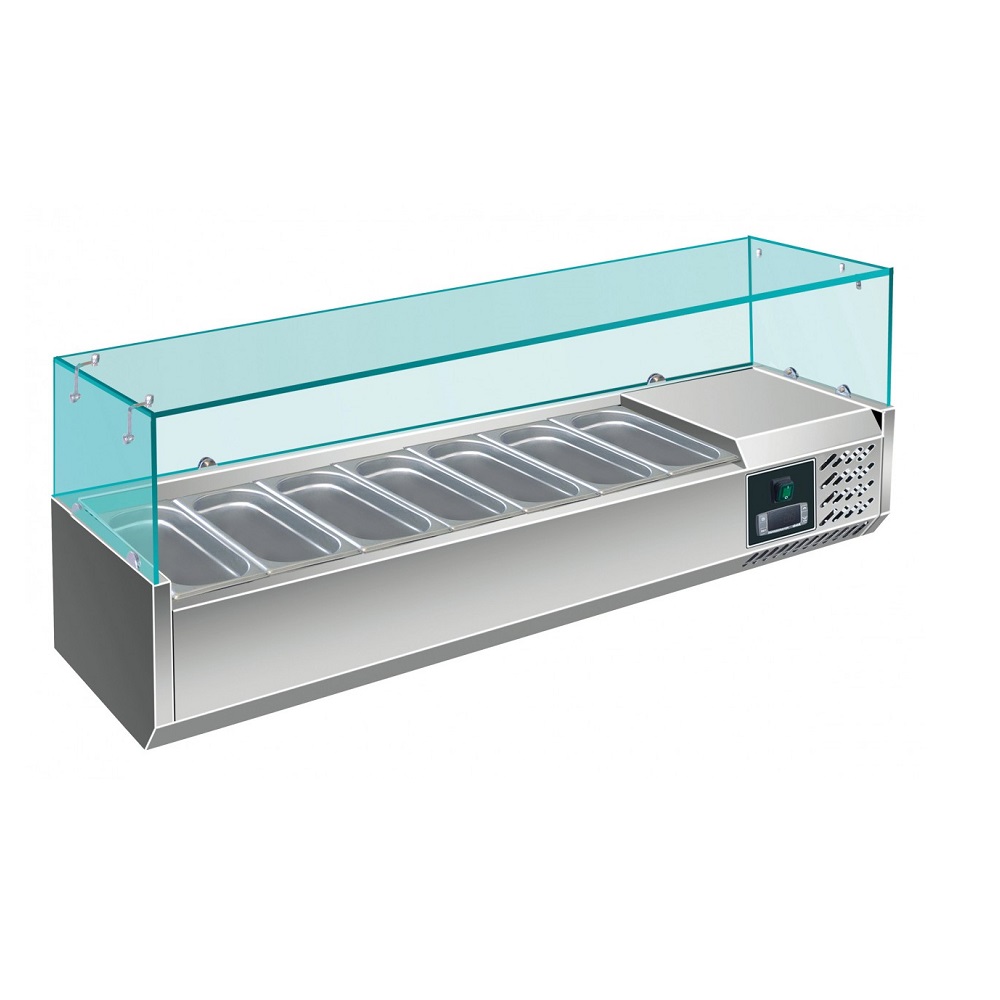 Aufsatzkühlvitrine Modell EVRX 1600/380 | Dasgastro.de Aufsatzkühlvitrine Modell EVRX 1600/380