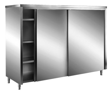 Edelstahl-Lagerschrank,Schiebet.,Flachdach,100x60c