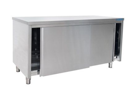 Edelstahlschrank Schiebetür - T 700 x B 2000 mm