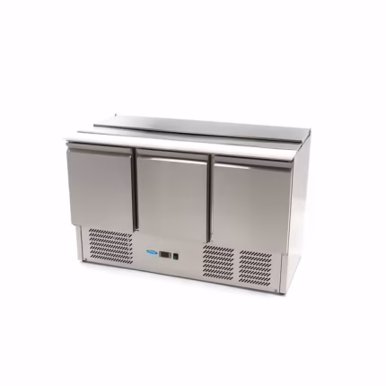 Gastro Saladette - 400 l - 137 cm - 3 Türen - inkl. Schneidebrett