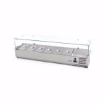 Gastro Aufsatzkühlvitrine - 150 cm - Passt 6 x 1/3 GN | Dasgastro.de Gastro Aufsatzkühlvitrine - 150 cm - Passt 6 x 1/3 GN