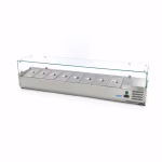 Gastro Aufsatzkühlvitrine - 180 cm - Passt 8 x 1/3 GN | Dasgastro.de Gastro Aufsatzkühlvitrine - 180 cm - Passt 8 x 1/3 GN