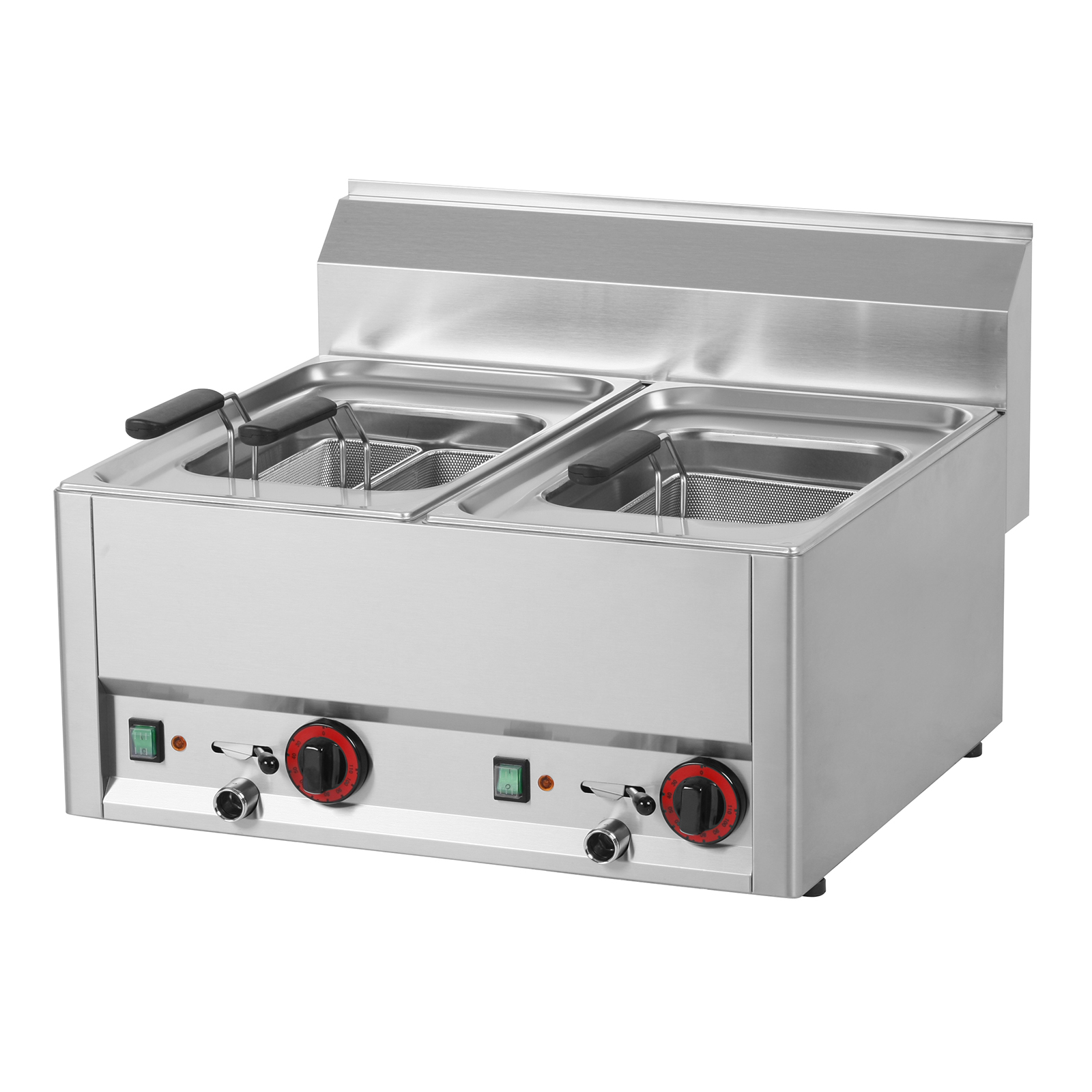 Elektro Pasta Kocher mit 2 Becken - 6 kW | Dasgastro.de Elektro Pasta Kocher mit 2 Becken - 6 kW