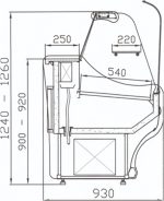 Kühltheken 2000 mm - mit gebogener Scheibe - 555 Liter | Dasgastro.de Kühltheken 2000 mm - mit gebogener Scheibe - 555 Liter