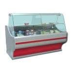 Kühltheken 2000 mm - mit gebogener Scheibe - 555 Liter | Dasgastro.de Kühltheken 2000 mm - mit gebogener Scheibe - 555 Liter