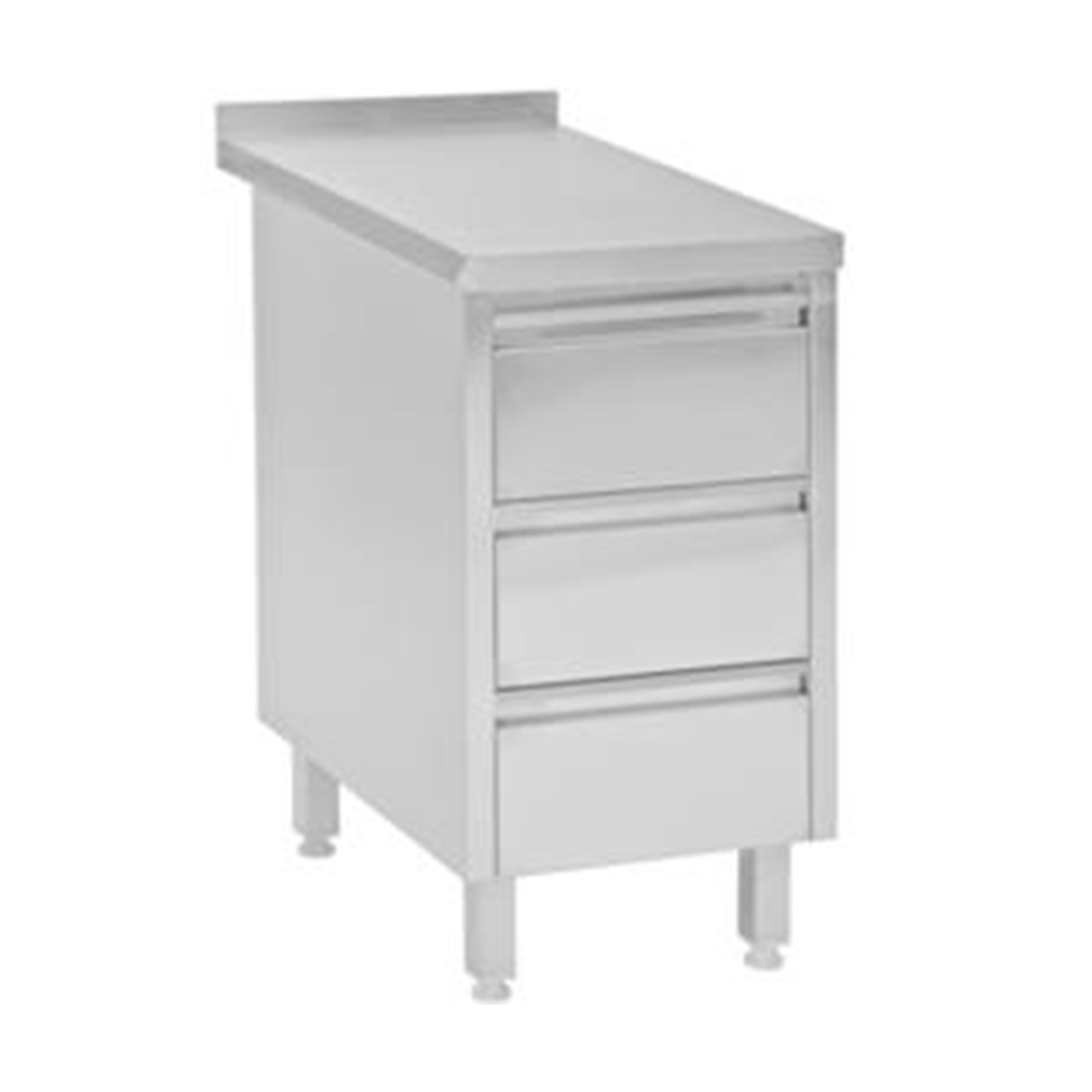 ECO Schubladenblock mit 3 Schubladen ohne Aufkantung 500 x 600 x 850 mm | Dasgastro.de ECO Schubladenblock mit 3 Schubladen ohne Aufkantung 500 x 600 x 850 mm