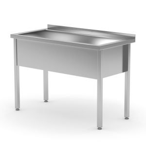 pültisch mit einem Becken ohne Bodenregal - 1100 x 600 x 850 mm