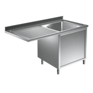 Einzel Spülschrank ECO mit Flügeltür und (Ablage links) - 1200 x 700 x 900 mm