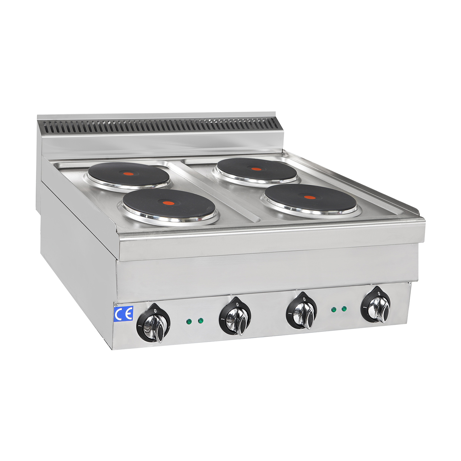 Elektroherd 4 runde Platten - 4 x 2,6 kW | Dasgastro.de Elektroherd 4 runde Platten - 4 x 2,6 kW