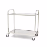 Gastro Servierwagen Edelstahl - 2 Regale