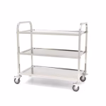 Gastro Servierwagen Edelstahl - 3 Regale