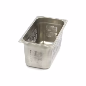 Gastro Gastronormbehälter - 1/3 GN - 15 cm Tief - Edelstahl - Perforiert