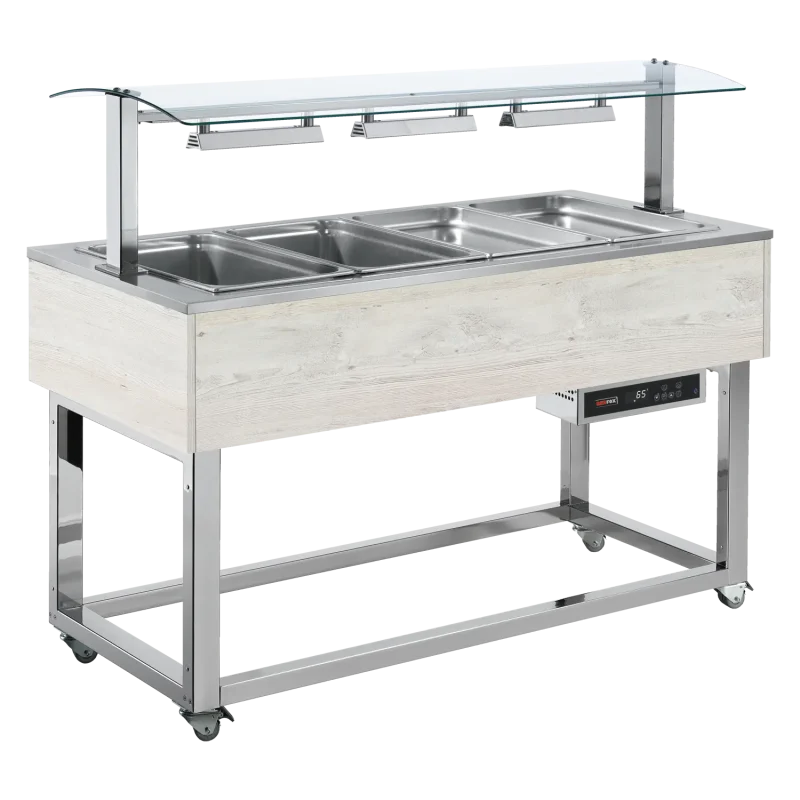 Warmhaltebuffet, Wasserbad GN 4-1/1 Hemlock | REDFOX - ES RED+ 4H