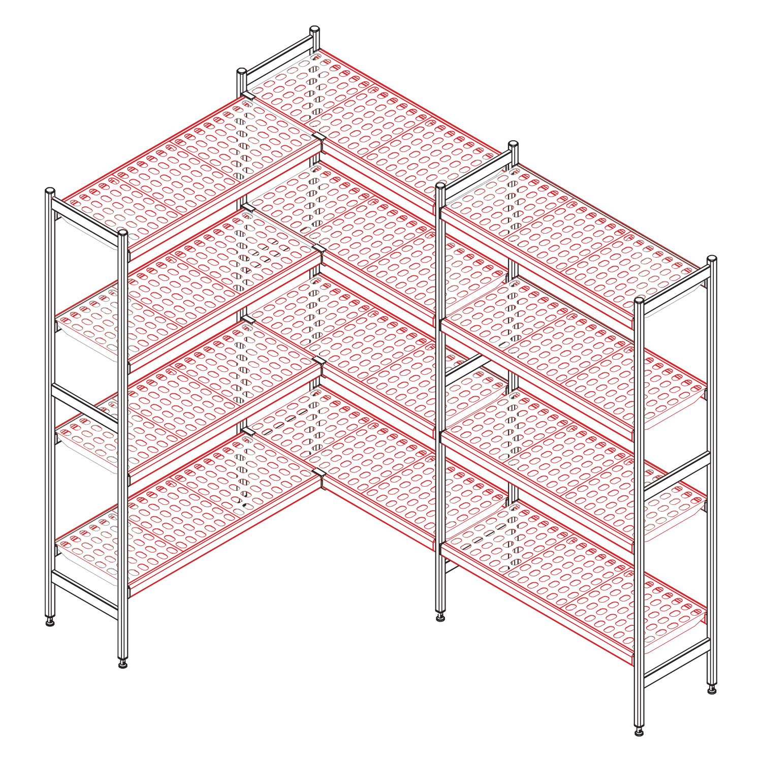 Regal komplett 577x1330 mm (Böden + Träger) | RM - Police 577 / 1330 mm | Dasgastro.de Regal komplett 577x1330 mm (Böden + Träger) | RM - Police 577 / 1330 mm