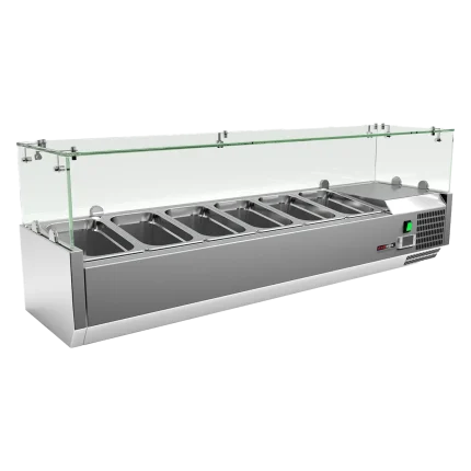 Kühlvitrine Theke 6 x GN 1/4 | REDFOX - MCH 4140