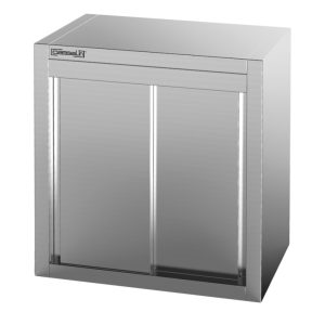 EDELSTAHL-HÄNGESCHRANK MIT SCHIEBETÜREN 600 MM